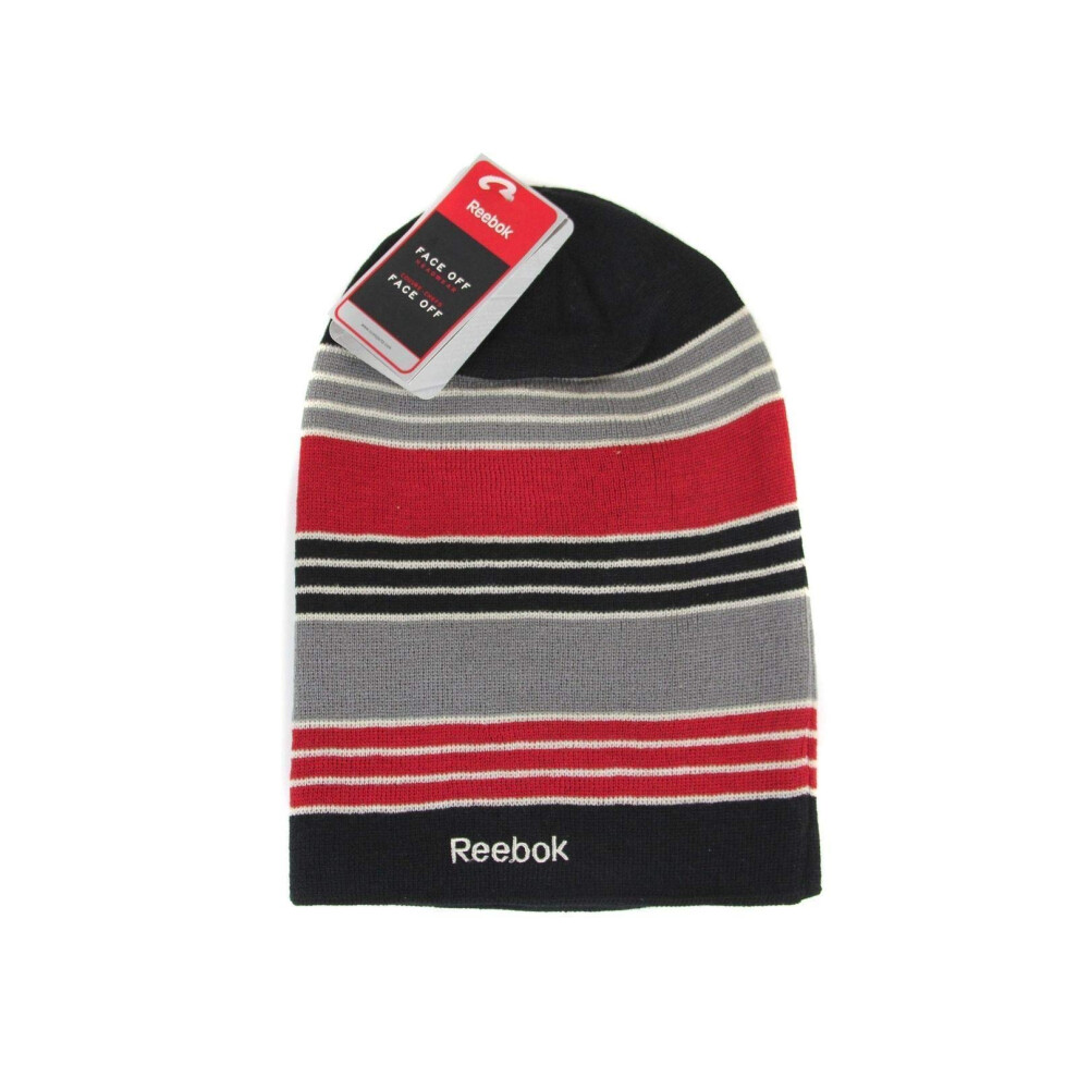 Reebok NHLDetroit Red Wings Long Striped Knit Hat - OSFA - KK28Z