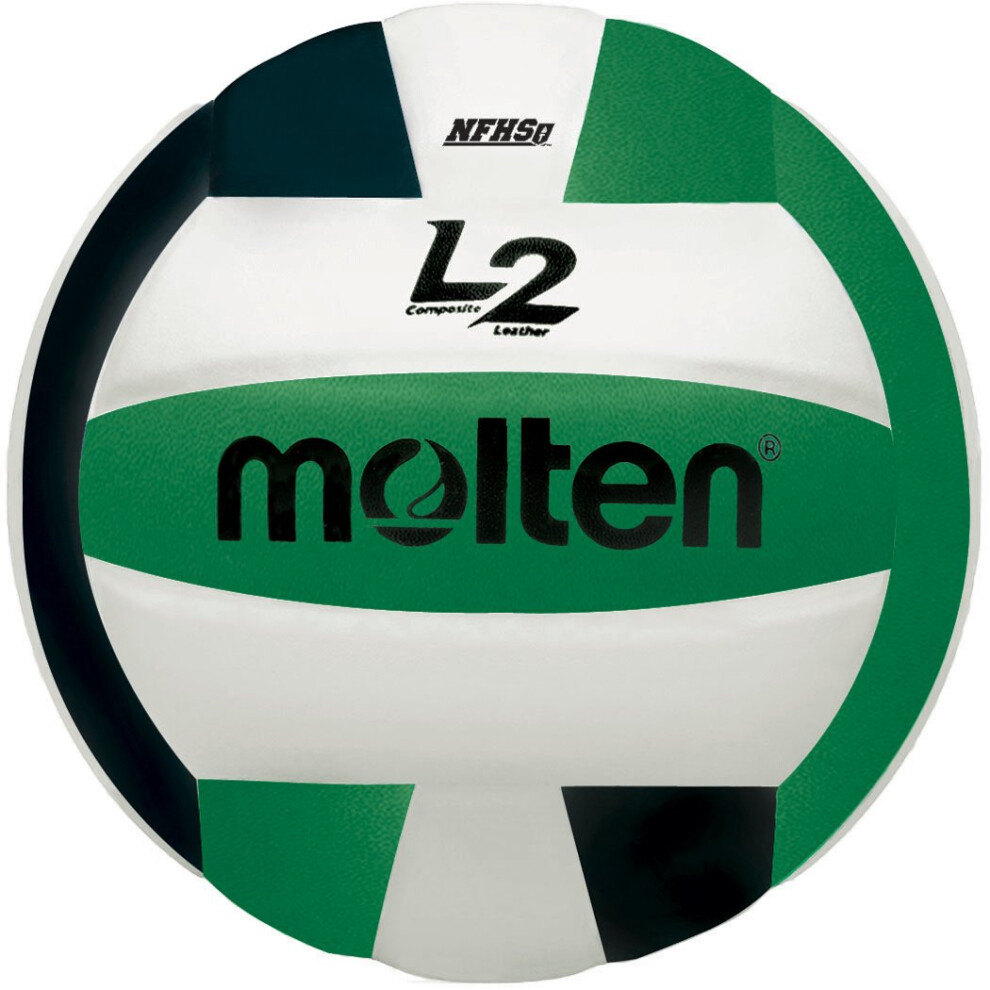 Molten Premium Competition L2 Volleyball  NFHS Approved  Green/Black/W