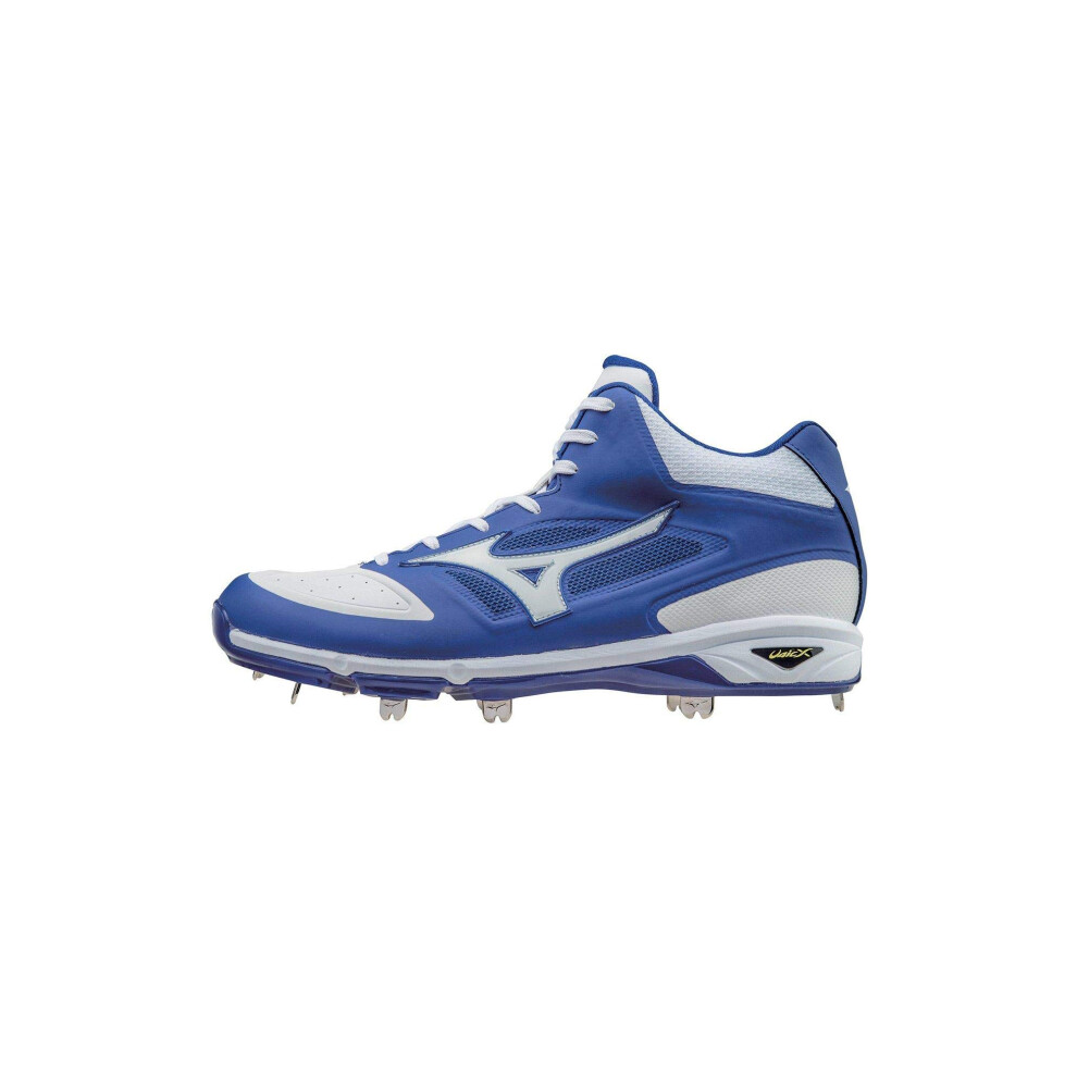 Mizuno Men's Dominant IC MID Baseball Shoe  Royal White  7.5 D US