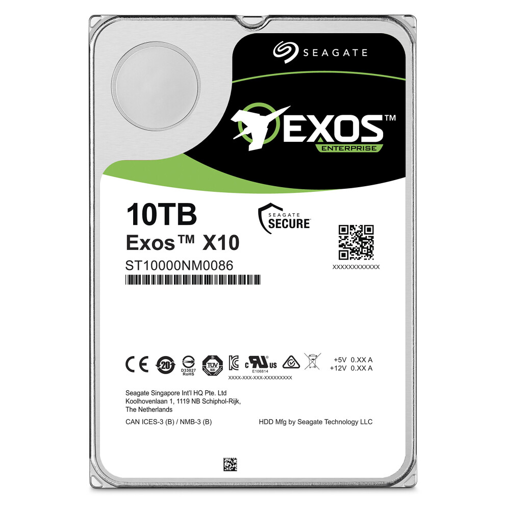 Seagate Exos x10 10TB SATA 6Gb/s 256MB Cache Enterprise Hard Drive 3.5