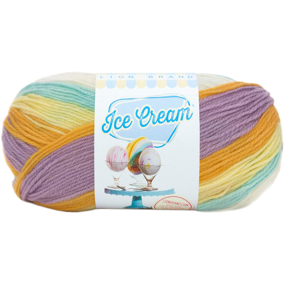 Lion Brand Yarn 923-204 Ice Cream Yarn  Banana Split