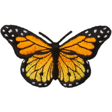 PatchClub Monarch Butterfly Patch Applique 3 x 1,75 inchi - Calcat/Cosut complet brodat
