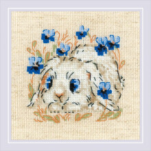 RIOLIS Counted Cross Stitch Kit 5""""X5""""-Lille kanin (14 Count)