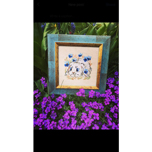 RIOLIS Counted Cross Stitch Kit 5""""X5""""-Little Bunny (14 Count) 2