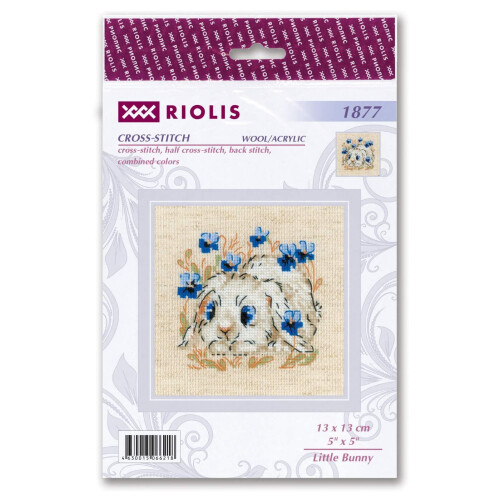 RIOLIS Counted Cross Stitch Kit 5""""X5""""-Little Bunny (14 Count) 1
