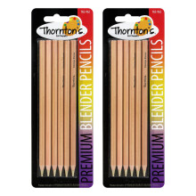 Thornton's Art Supply Premium kleurloos blenderpotlood, 12 stuks was op basis van was voor tekenen, schetsen, blenden, arcering, verzachtend artwork