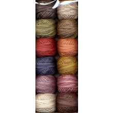 Valdani Perle bomuldsbroderitr?d st?rrelse 8 Vintage Hues Collection