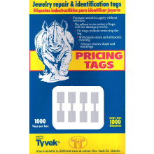 1000 Stck Preisschilder-Aufkleber, 12 mm, Hantel-Schmuckdisplay, rechteckige Form (Silber)