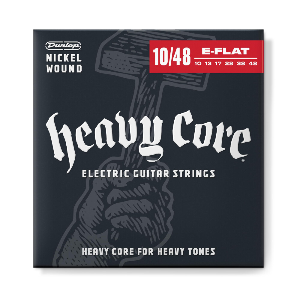 Dunlop DHCN1048 Heavy Core Guitar Strings  Heavy  .010-.048  6 Strings