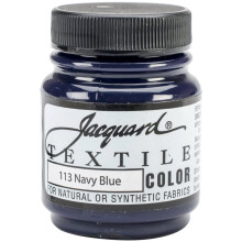 Jacquard Fabric Paint for Clothes - 2.25 Oz Textile Color Navy Blue Le