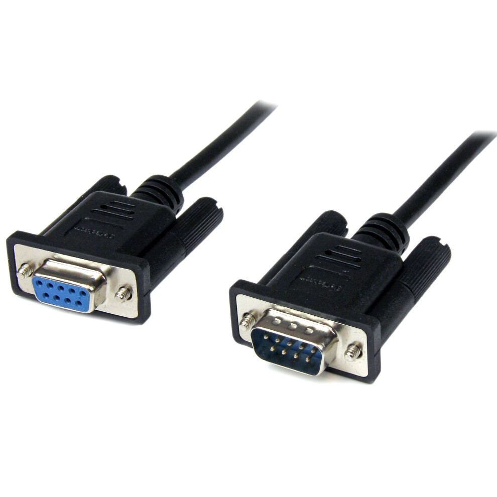 Startech.com 2M Db9 Rs232 Serial Null Modem Cable F/M - Db9 Male Black 012302531113