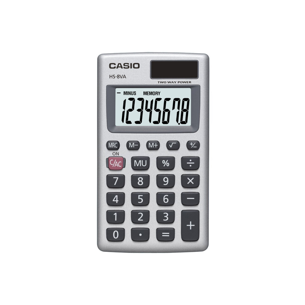 Casio HS-8VA  Solar Powered Standard Function Calculator