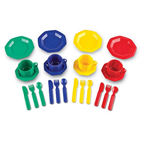 Learning Resources Learning Resources Play Dishes  Colorful Kitchen Toy Plate Set  24 Pie 2