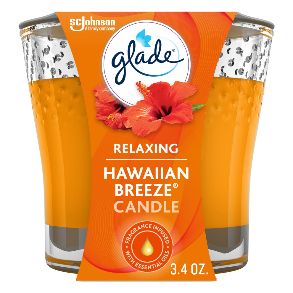 glade candle Jar  Air Freshener  Hawaiian Breeze  34 Oz