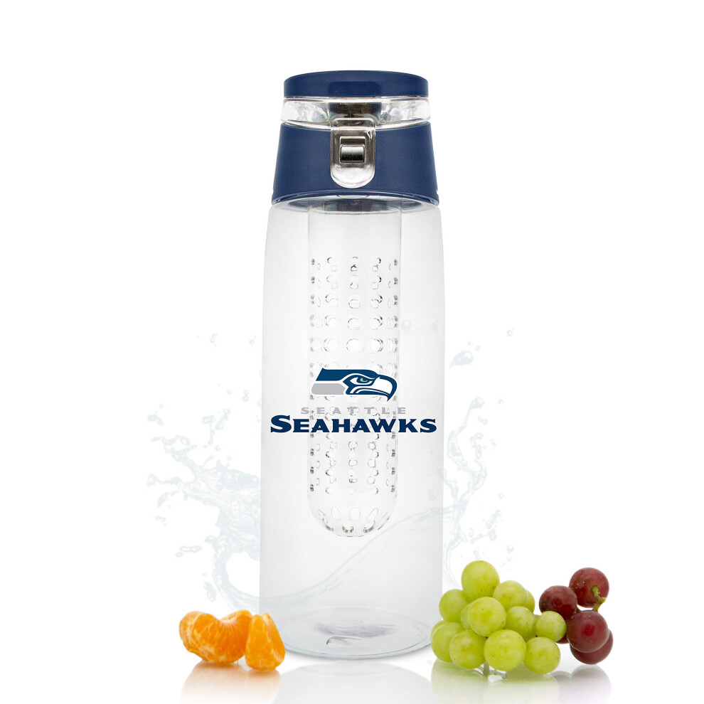 NFL Seattle Seahawks 20oz Plastic Infuser Sport Bottle-image-OPC-PFPKFTN-NEW
