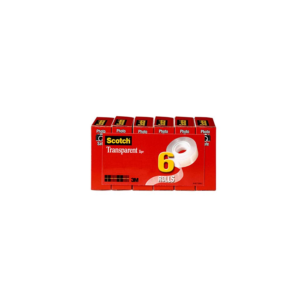 Scotch Transparent Tape  3/4 in x 1296 in  6 Boxes (600-6PK)