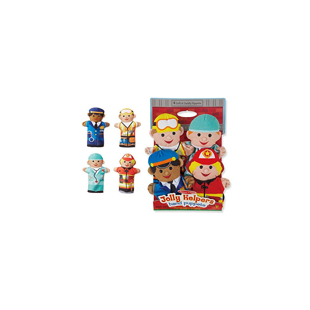 Melissa & Doug Jolly Helpers Hand Puppets (Set of 4) - Construction Wo