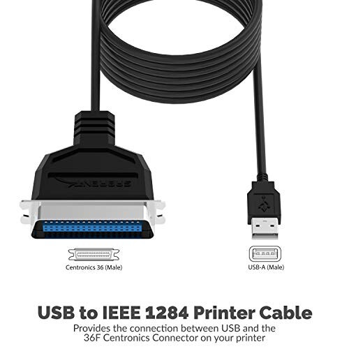 Sabrent USB to Parallel IEEE 1284 Printer Cable Adapter (CB-CN36) 1