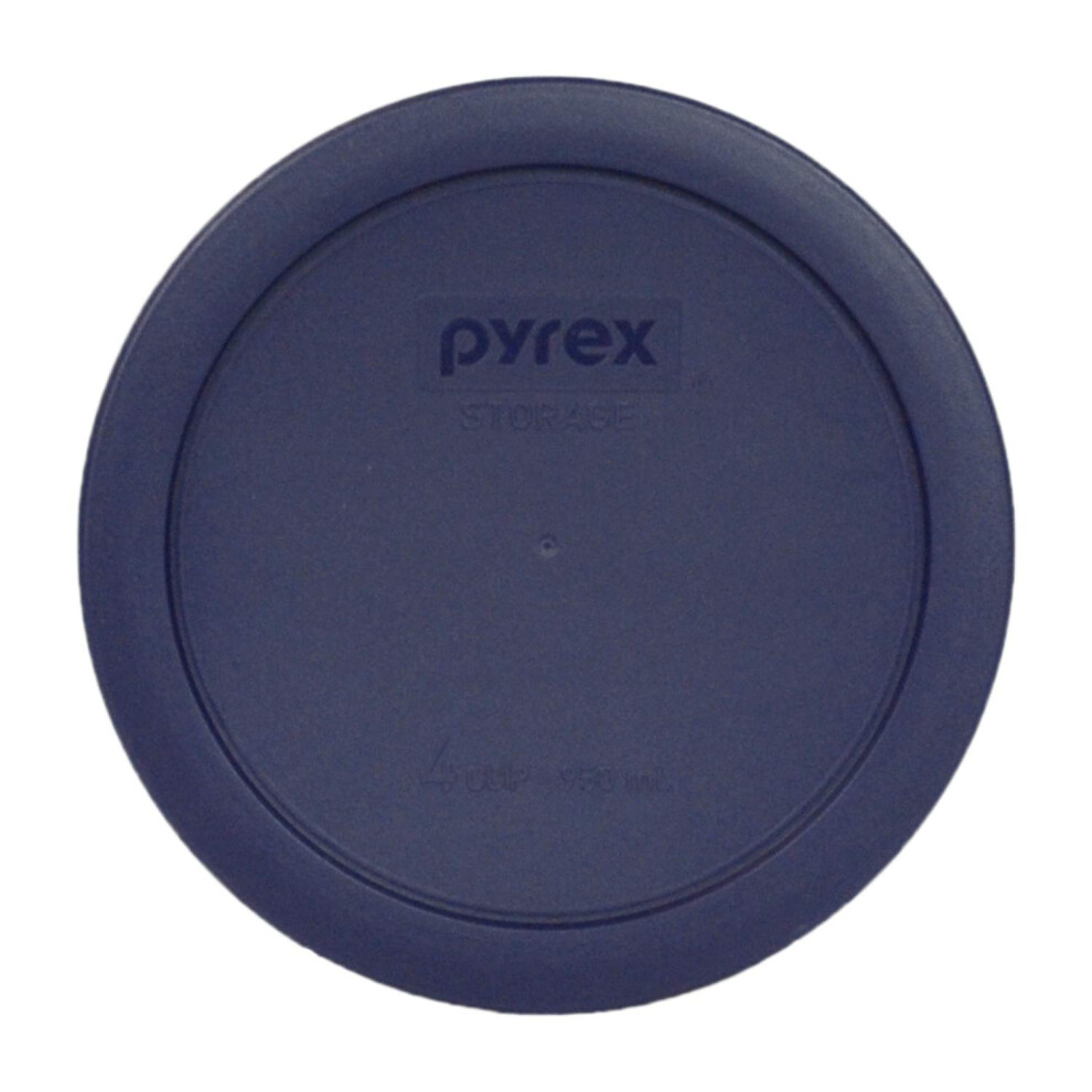 Pyrex 4 Cup Round Plastic Cover  Navy Blue