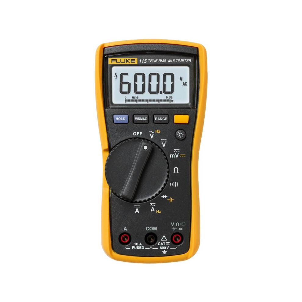 Fluke 115 Digital Multimeter  Measures AC/DC Voltage To 600 V and AC/D