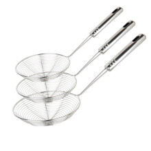 Swify Spider Zeef Set van 3 Aziatische Zeef Pollepel Roestvrij Staaldraad Skimmer Lepel met Handvat voor Keuken Frituren Voedsel Pasta Spaghetti Nood