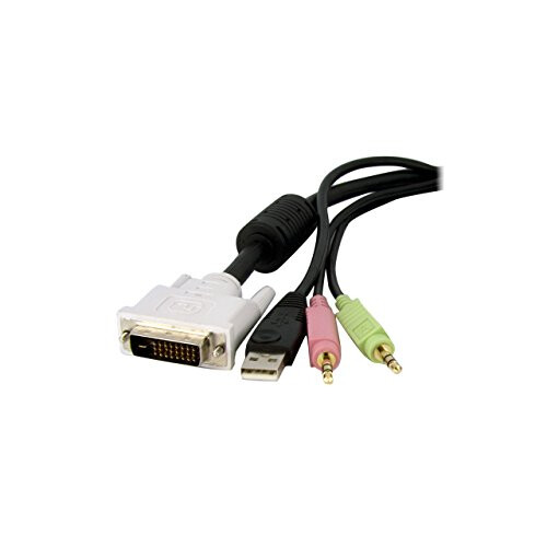 StarTech.com StarTech.com 4-in-1 Cable for KVMs with Dual Link DVI and USB - Audio 1