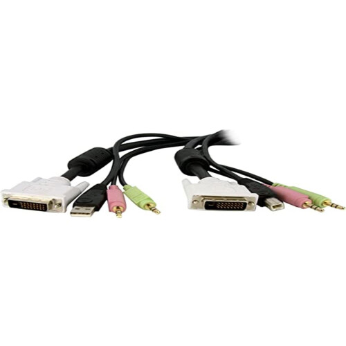 StarTech.com StarTech.com 4-in-1 Cable for KVMs with Dual Link DVI and USB - Audio