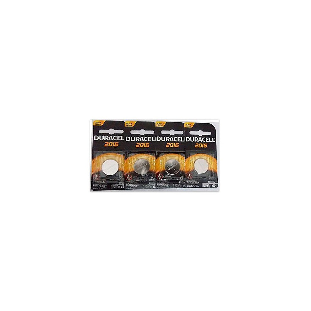 Duracell DL2016 CR2016 DL2016B Coin Type 3 Volt Lithium Battery 4 Pack