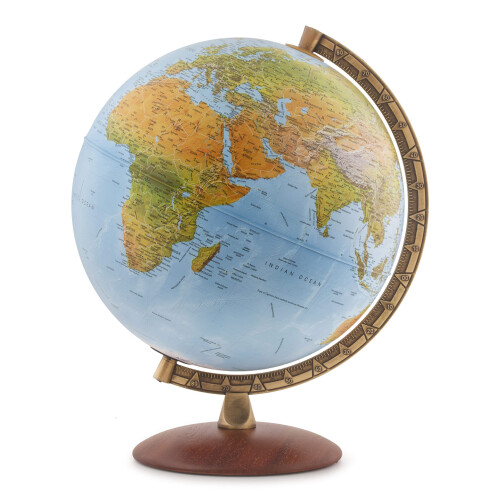 Globe Lugano Waypoint Geographic, Globe Illum. 12" Océan Bleu, Globe Décoratif