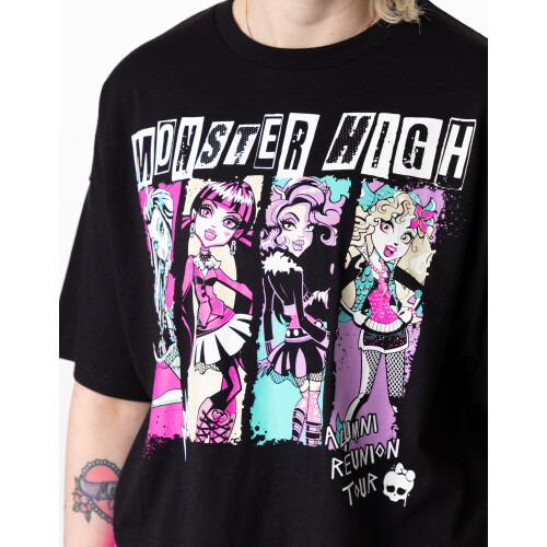 Monster High (Medium) Monster High Short Sleeve Long Leg Pyjama Set (Womens Black) 2