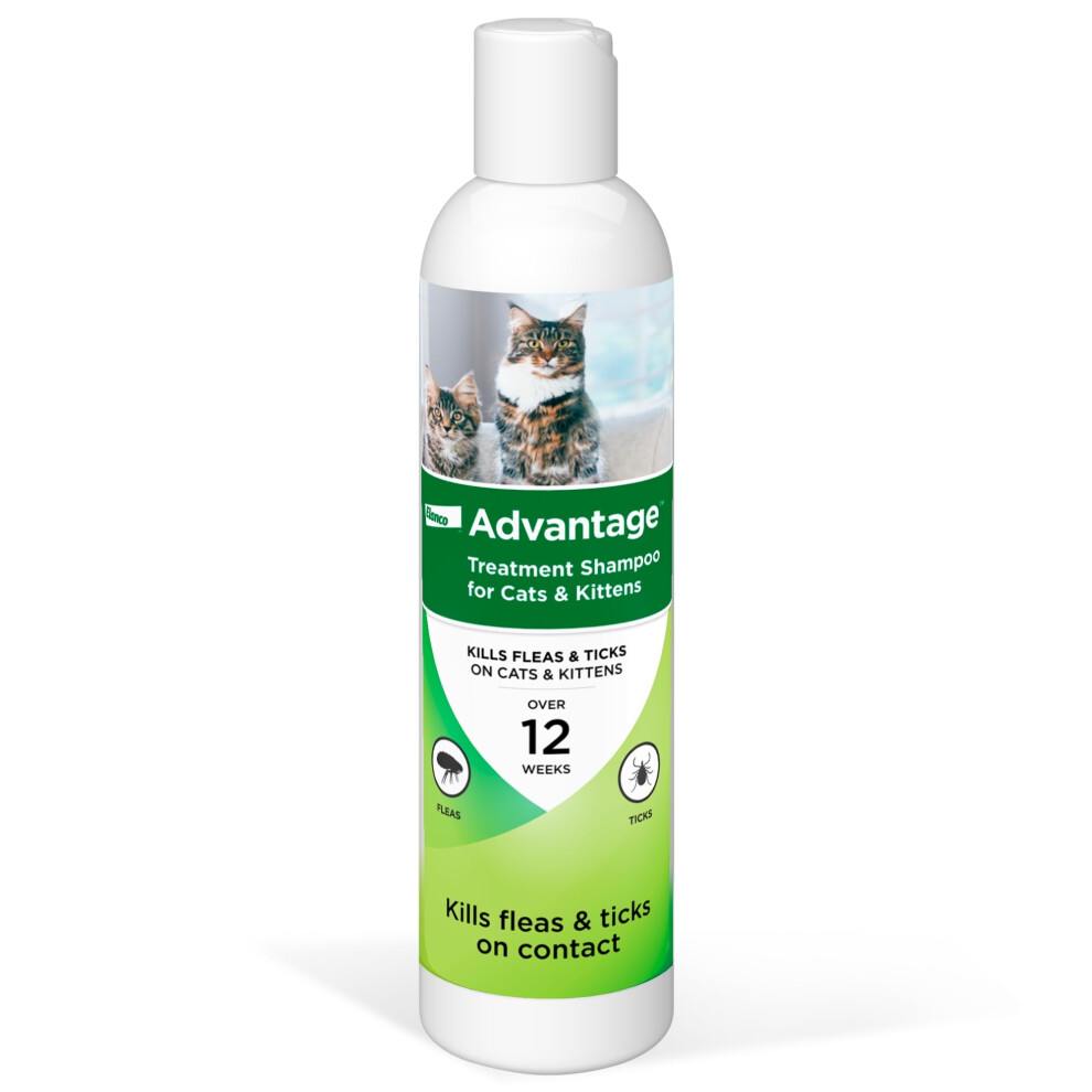 Advantage Flea and Tick Treatment Shampoo for Cats and Kittens  8 oz