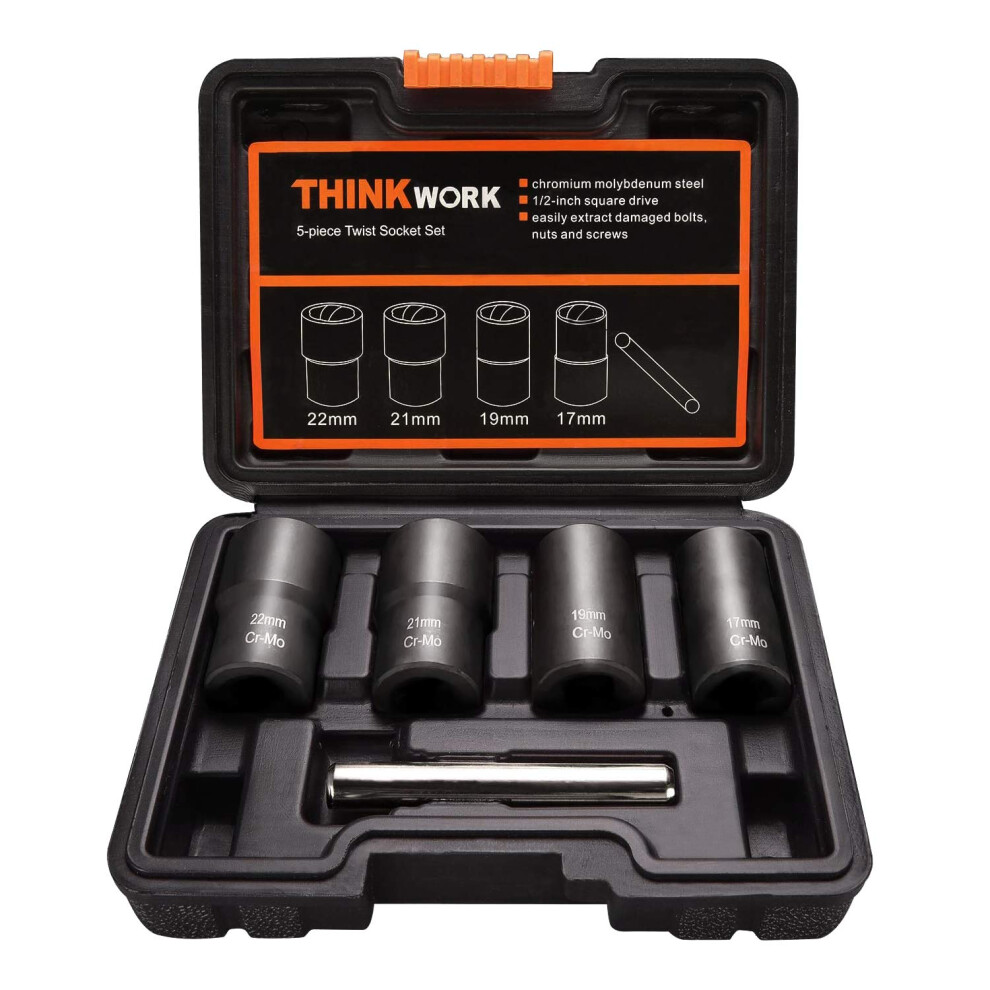 Thinkwork Lug Nut Remover 5 Pieces Wheel Lock Removal Kit For Removin 753534051368