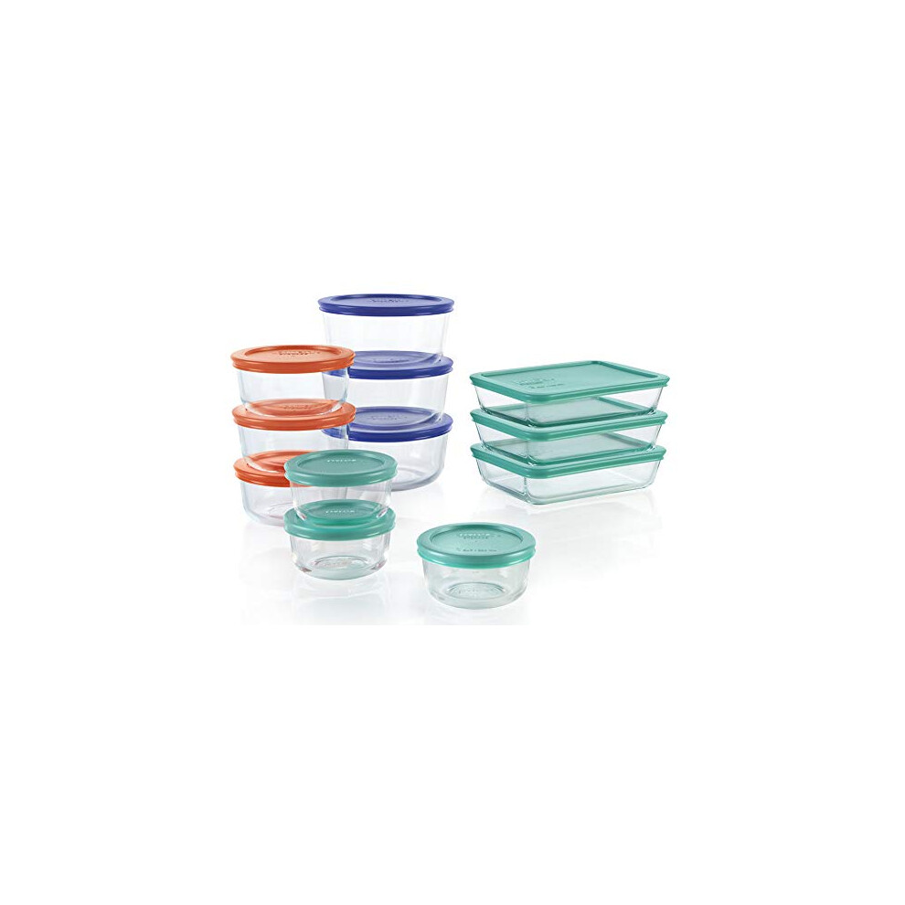 Pyrex Simply Store Meal Prep Glass Food Storage Containers (24-Piece S