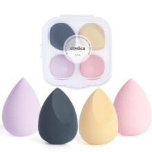 COSTICA Makeup Sponge 4 Pcs Beauty Blender for Foundation Blending Sponge Multi-colored Makeup Blender with Storage Box Flawless for Liquid Cream