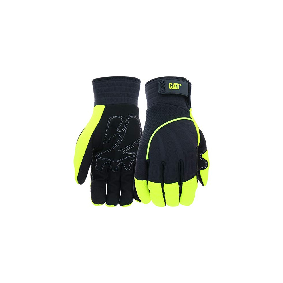 catA cAT012224 Hi-Vis Work gloves - green  X-Large  Synthetic Palm glo