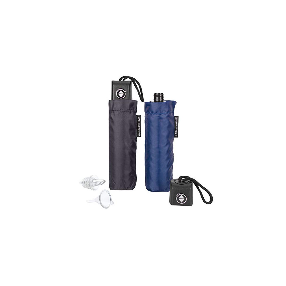 goPong Rain or Shine Umbrella Flask 2 Pack - Hidden Alcohol Booze Bott