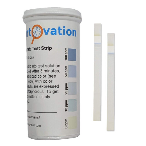 Bandelettes de test de d   tection de phosphore et de phosphate 0-100 ppm [Flacon de 50
