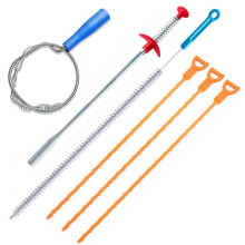 FOMMEN 6 Pack Clog Remover Drain Relief Auger Cleaner Tool Sink Drain