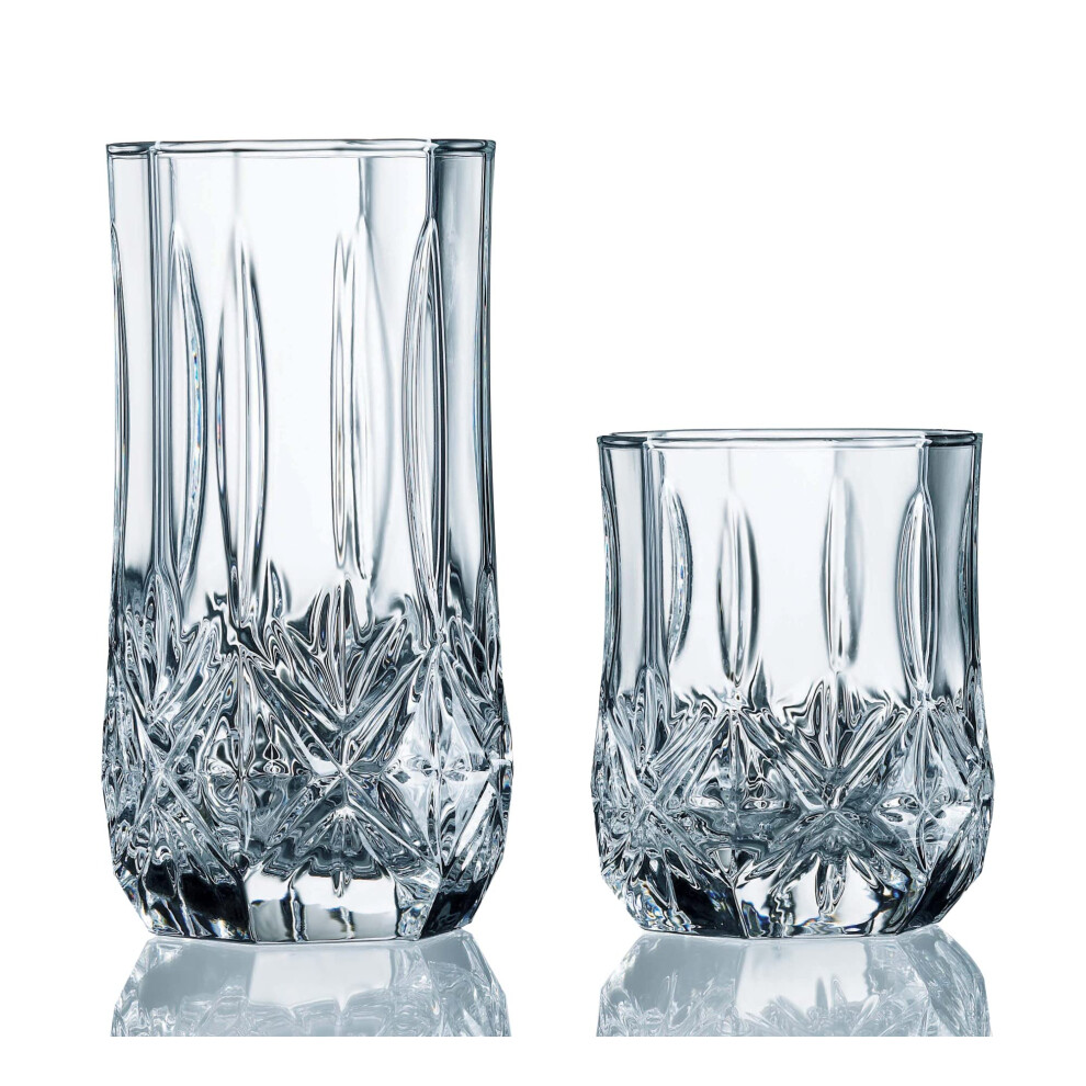 Luminarc Brighton 16-Piece Tumbler Set  8-1575 Ounce coolers & 8-9 Oun