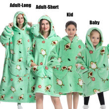 (FH102, S) Winter Hoodies Sweatshirt Women Men Pullover Fleece Giant TV Oversized Blanket