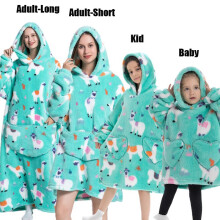(FH103, XL) Winter Hoodies Sweatshirt Women Men Pullover Fleece Giant TV Oversized Blanket