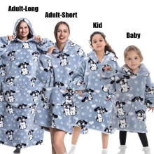 (FH120, L) Winter Hoodies Sweatshirt Women Men Pullover Fleece Giant TV Oversized Blanket