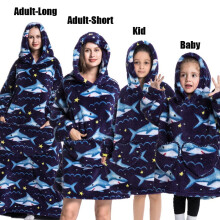 (FH122, L) Winter Hoodies Sweatshirt Women Men Pullover Fleece Giant TV Oversized Blanket