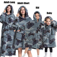 (FH128, XL) Winter Hoodies Sweatshirt Women Men Pullover Fleece Giant TV Oversized Blanket