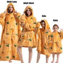 (FH130, XS) Winter Hoodies Sweatshirt Women Men Pullover Fleece Giant TV Oversized Blanket