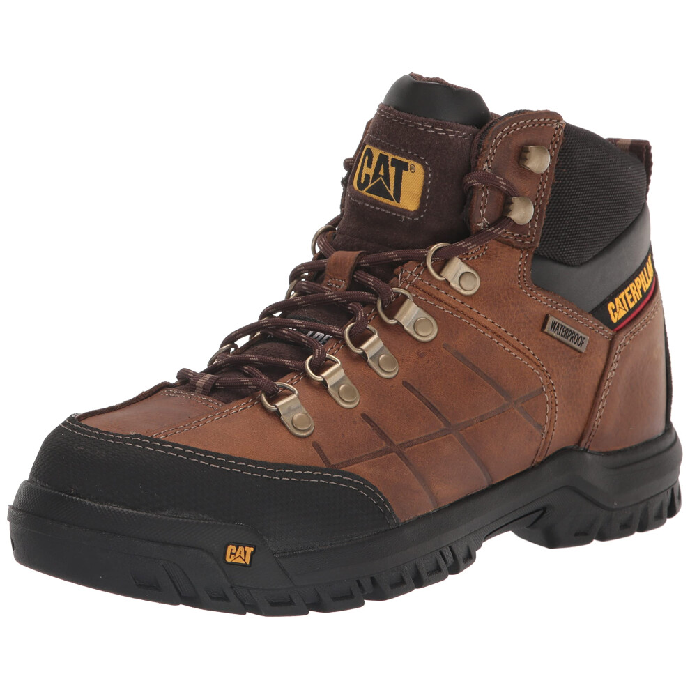 cat Footwear Mens Threshold Waterproof Steel Toe Work Boot  Real Brown