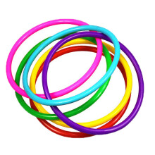 OBTANIM Juego de lanzamiento de anillos de plstico de 12 piezas para nios y anillos de lanzamiento al aire libre para juego de prctica de velo