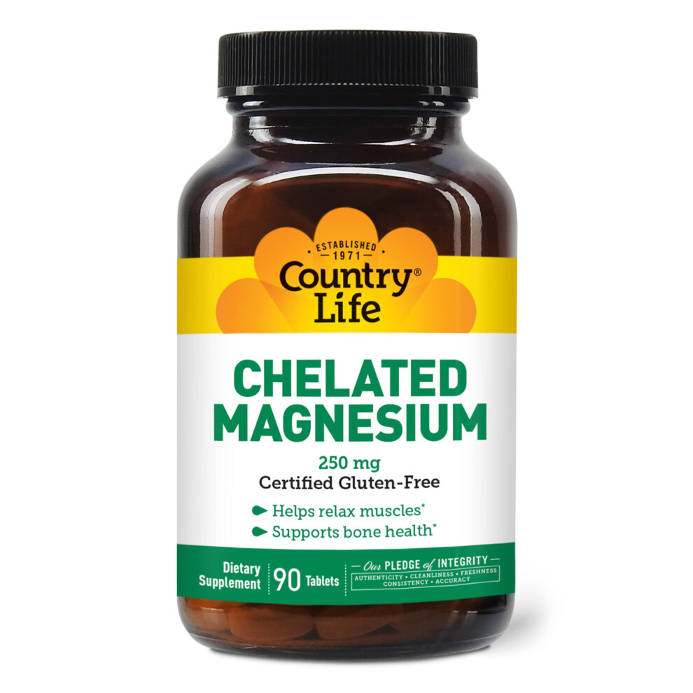 Country Life Chelated Magnesium 250 Mg 90 Tablets
