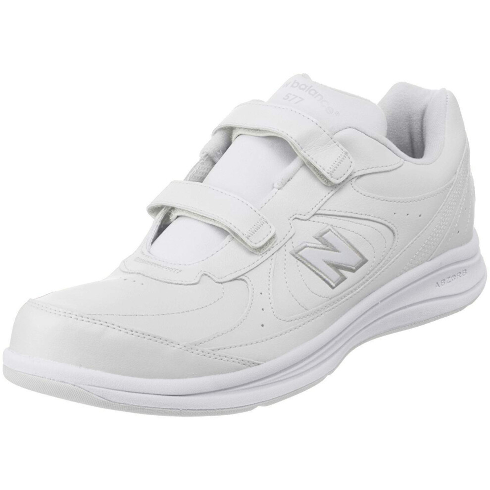 New Balance Mens 577 V1 Hook and Loop Walking Shoe  WhiteWhite  9 W US