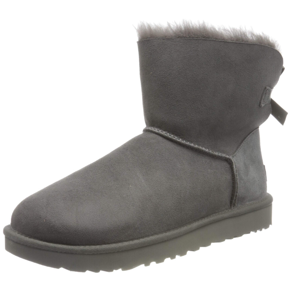 Bottes Ugg Mini Bailey Bow II pour femmes, gris, taille 5